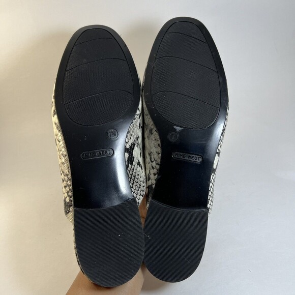 Nine West Althea Snakeskin Loafers Slip On- Size 7 - Picture 4 of 6